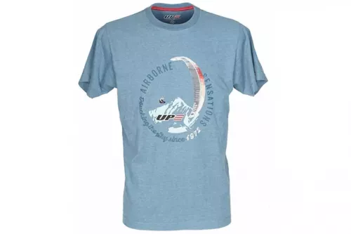 UP T-Shirt Circle blau-meliert