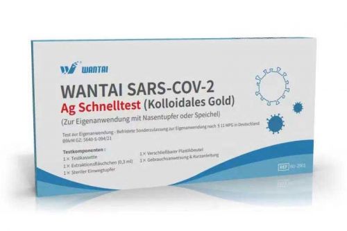 WANTAI SARS-COV-2 Ag Schnelltest (Kolloidales Gold), einzeln verpackt 