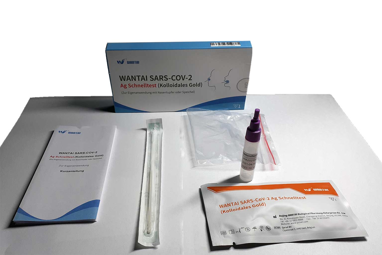 WANTAI SARS-COV-2 Ag Lollytest (Kolloidales Gold), einzeln verpackt 